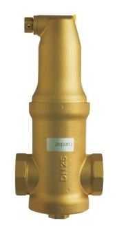 Сепаратор воздуха Zeparo ZUV DN 20, резьба, корпус литой, латунь, 2,3 м3/ч, 110 °С, 10 бар, IMI Pneumatex