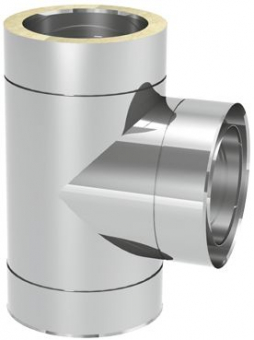 Тройник 90° &Oslash;350, сталь 304/316L, двустенная система, Jeremias