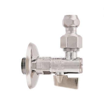 Кран шаровой с НР 1/2"x10 с фильтром для смесителя с шарнирным соединением, (латунь хромир.) ITAP