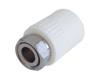 Муфта комбинированная с накидной гайкой 25х3/4", (PP) Kalde