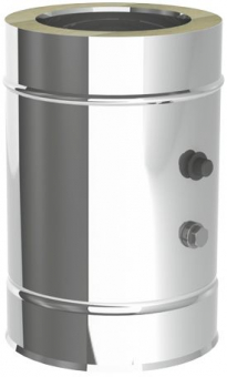 Труба с двумя измерительными штуцерами 1/2", 330 &Oslash;130, сталь 304/444L, двустенная система, Jeremias