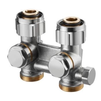 Узел нижн. подкл. прямой. 3/4"х3/4" конц. евроконус, 2-х труб., Oventrop