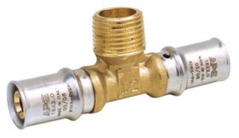 Тройник НР 26x3/4"х26 латунь, A.P.E.