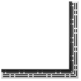 Решетка для слива угловая 1200x1200 мм "basic", полированная (нержавеющая сталь) ТЕСЕ