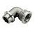 Угол 90° НР-ВР 3/4"x3/4" с упором, никелиров. латунь, Multibrand