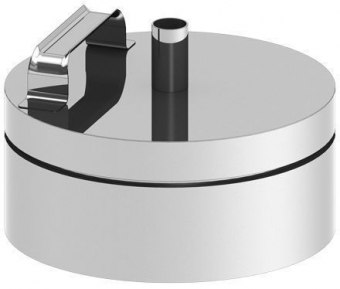 Сборник сажи с ручкой и выпуском конденсата,  &Oslash;200, сталь 304/444L, двустенная система, Jeremias
