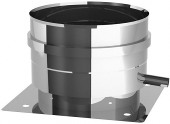 Пластина основания с боковым выпуском конденсата, &Oslash;100, сталь 444, одностенная система, Jeremias