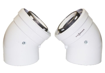 60/100/Al Колено LAS 45° (2 шт.), Viessmann