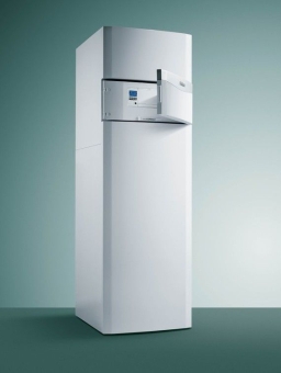 Котел газовый конденсационный напольный ecoCOMPACT VSC 266/4-5 150, 27,1/25кВт, встроенный бойлер послойного нагрева, закрытая камера, Vaillant
