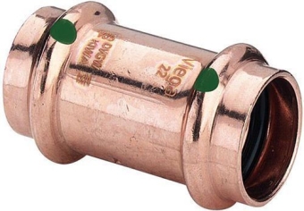 Муфта 35х35, пресс, медь, Viega
