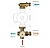 Смесительный узел без насоса TA-MIX DN25 - G1" x G1 1/2", Kv 3.2, темп. диапазон 30-60 °С, HEIMEIER