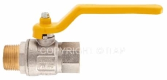 Кран шаровой для газа Нр*Вр 3/4" полный проход, рычаг, (латунь) "067 BERLIN" ITAP