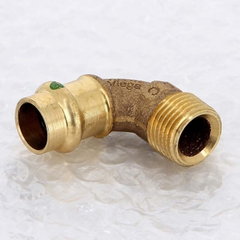 Угол 90° НР 15x1/2", пресс, бронза, Viega