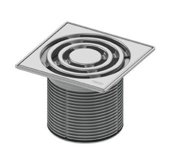 Монтажный элемент с декоративной решеткой 150x150 в стальной рамке, TECEdrainpoint S