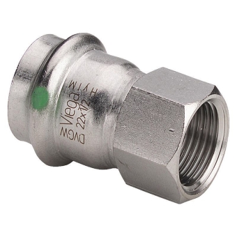 Муфта ВР 22x1/2" нержавеющая сталь, Viega