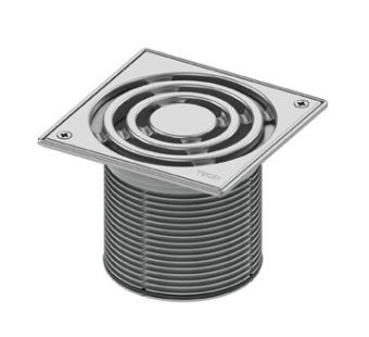 Монтажный элемент с декоративной решеткой 150x150 в стальной рамке с фиксатором, TECEdrainpoint S