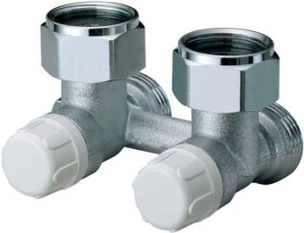 Узел нижнего подключения угловой 3/4" под концовку (24*19) для 1-2-х трубных систем, FAR