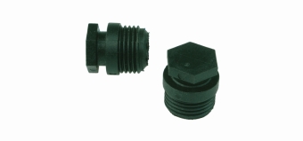 Заглушка черная 1/2" PVDF, Henco