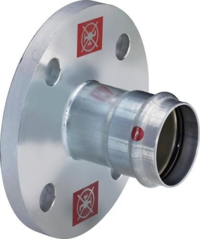 Фланцевый переход 54 (DN 50) PN 10/16, оцинкованная сталь, Viega