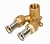 Водорозетка-тройник ВР 20x1/2" 40мм, латунь, Henco
