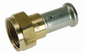 Соединение с НГ 26x3/4" под прокладку, латунь, Henco