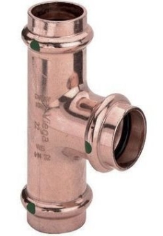 Тройник 28х28х22, пресс, медь, Viega