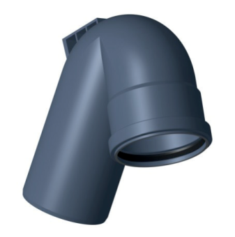 Отвод с разворотом канализационный POLO-KAL NG 110 х 45*, TECE