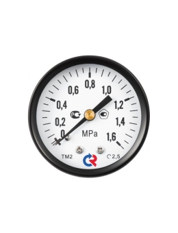 Манометр с поверкой тип ТМ-310Т.00, 0..0,6МПа, G1/4(сзади), 63 мм, кл.1,5, корпус-сталь, Росма