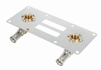 Водорозетка на планке ВР 16x1/2" для гипсокартона, латунь, Henco