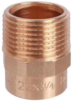 Муфта НР 22x1/2", пайка, бронза, SANHA