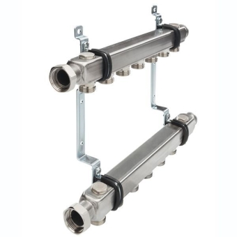 Коллектор для систем отопления в сборе 1" с 6 выходами Евроконус 3/4", TECE