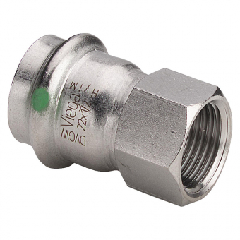 Муфта ВР 15x1/2" нержавеющая сталь, SANHA