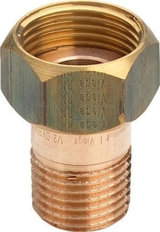 Соединение с НГ НР-ВР 1*1/4"x1*3/4" цилиндрическое, бронза, Viega