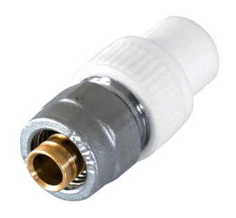 Муфта комбинированная с наружной резьбой 20x1/2" для труб РЕ-Х, (PP) Kalde