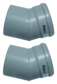 80/125/PP/сталь Отвод 30° (2 шт) для фасадного участка трубы Vaillant